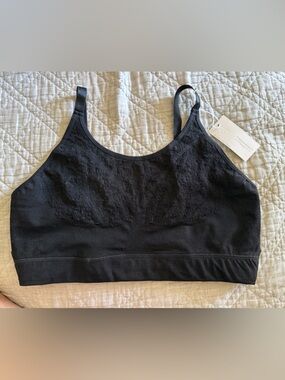 MINDD wireless Black Lace-Front Bralette